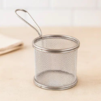 Mini cesta redondo em inox | OIH-2732