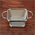 Mini cesta quadrada em inox | OIH-2731 - Imagem 2