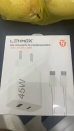 Carregador de Celular Turbo 45W PD USB com Cabo Type-C 1M LEHMOX - LE-405 A+C - Imagem 3