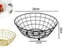 Fruteira Aramado De Ferro Geométrica Preto - Imagem 2