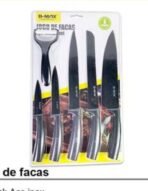 Kit de facas - 6 pçs - Aço Inox - Imagem 3