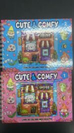 Livro de Colorir Cute & Comfy Edição Especial Capa Dura Holográfica Proteção Acetato Perfeito - Imagem 3