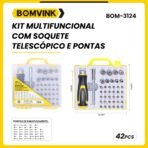 Kit Multifuncional com Soquete Telescópico e Pontas - Imagem 3