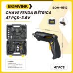 Chave de fenda eletrica 47 pçs 3.6v