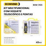 Kit Multifuncional com Soquete Telescópico e Pontas - Imagem 2