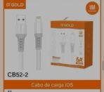 CABO USB/LIGHTNING, 1metro, A'GOLD