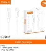 CABO CARREGADOR USB-C TO LIGHTNING iphone 2M - Imagem 2