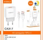 Kit Carregador Turbo 4.0 30W Fonte C Bivolt+Cabo 6.1A - Imagem 2