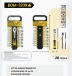 Kit de Chave Soquete com 28 Peças BOM-3209 - Bomvink