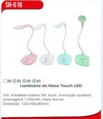 Luminária De Mesa Led Touch Recarregável Soft 3 Níveis Luz - Imagem 3