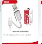 Cabo USB Lightning 15 | V8 2,4A 1,0m, ponta magnética - Imagem 3