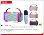 Caixa de Som Bluetooth com Microfone Sem Fio RGB Portátil 10W Radio FM USB Aux Xtrad - Imagem 2