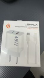 Carregador Turbo 45W PD USB Cabo Type-C p/ Lightning 1 M LEHMOX - LE-407 A+IOS - Imagem 3