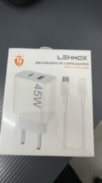 Carregador Turbo 45W PD USB Cabo Type-C p/ Lightning 1 M LEHMOX - LE-407 A+IOS - Imagem 2