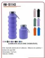 Garrafa Esportiva Dobrável 500ml Silicone - Imagem 3