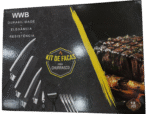 Kit Facas De Churrasco Antiaderente Corte Navalha Presente | 12 pçs - Imagem 3