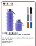 Garrafa Esportiva Dobrável 500ml Silicone - Imagem 2