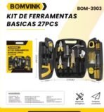Kit Caixa De Ferramenta Maleta De Serviços Completa 26 Peças Amarelo | bom-3903 - Imagem 2