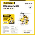 Serra Mármore Profissional | 110V | 1200W | BOM-9549