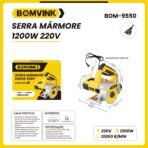 Serra Mármore Profissional | 220v | 1200W | BOM-9550 - Imagem 2